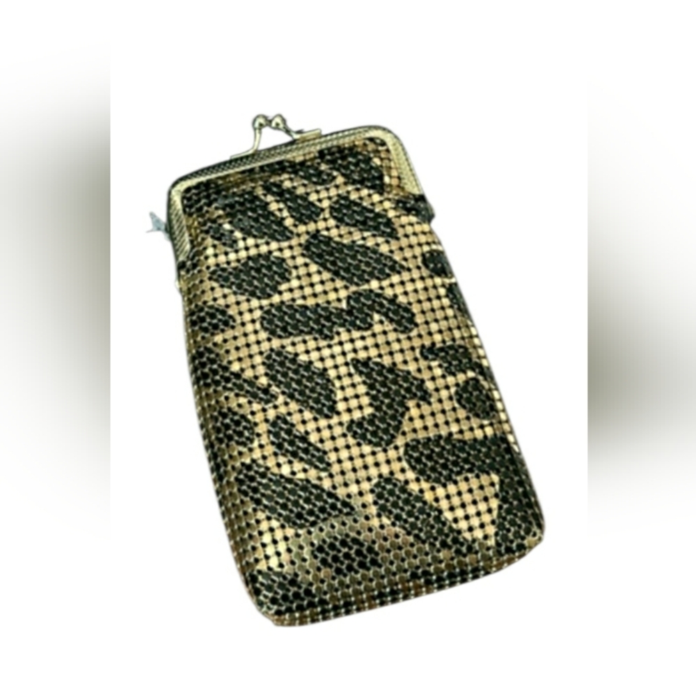 Leopard Cigarette Case Gold Black Magid Vintage Kiss Lock 🤎  NWT - Picture 4 of 9